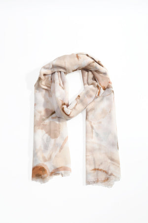 Carraig Donn Taupe Butterfly Print Viscose Lightweight Scarf