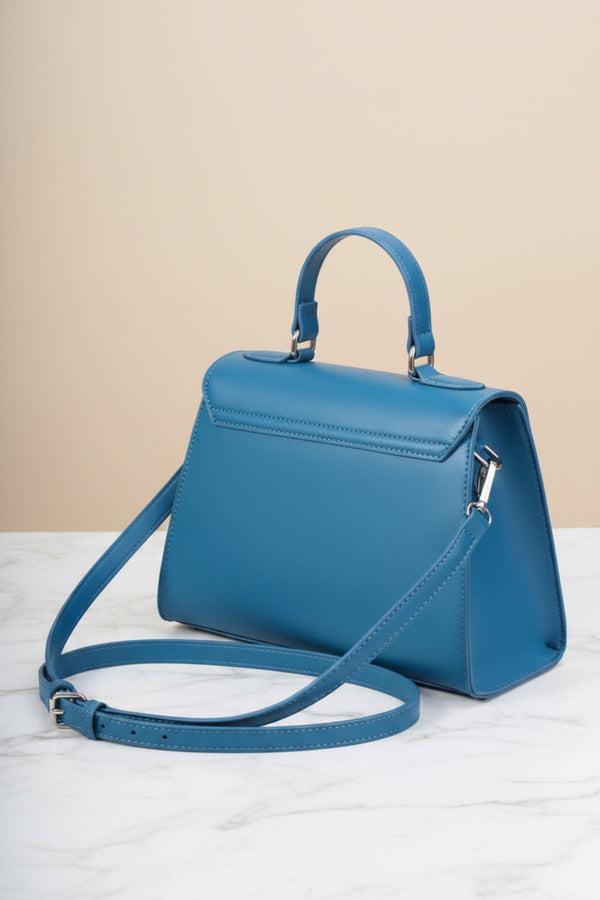Carraig Donn Teal Faux Leather Top Handle Tote Bag