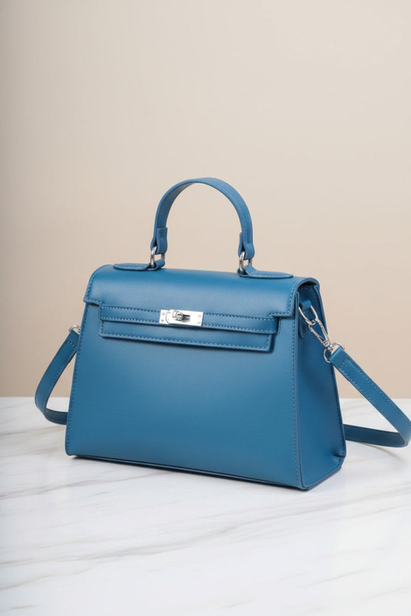 Carraig Donn Teal Faux Leather Top Handle Tote Bag