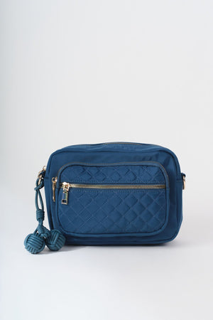 Carraig Donn Teal Nylon Quilted Charm Camera Bag