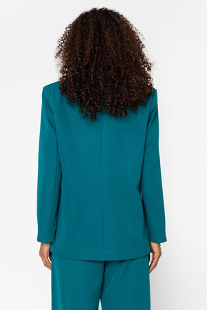 Carraig Donn Teal Single Breasted Longline Boyfriend Blazer