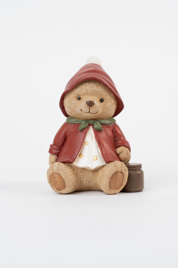 Carraig Donn Teddy Bear In Red Coat Christmas Decoration