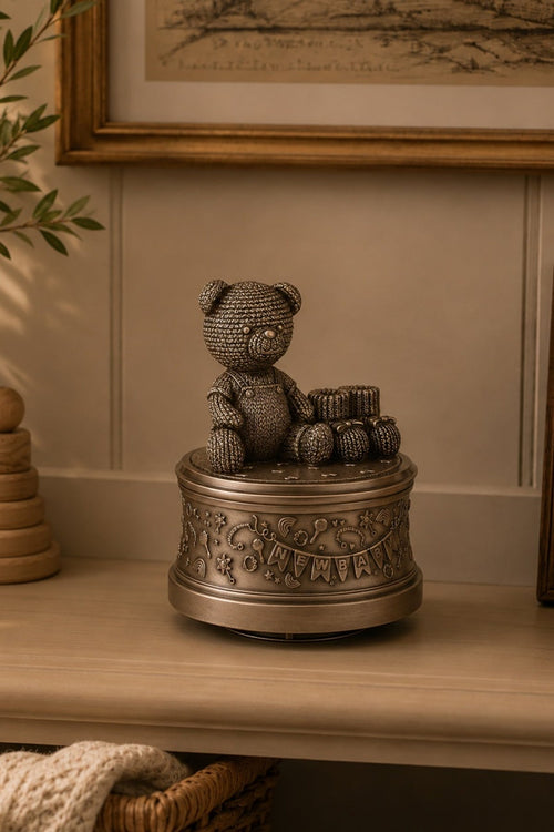 Teddy Bear Music Box Sculpture