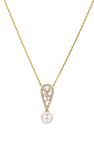 Carraig Donn The Pink Box Faux Pearl & Crystal Necklace