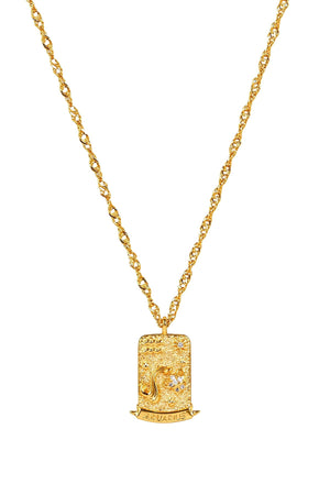 Carraig Donn The Pink Box Zodiac Aquarius Necklace