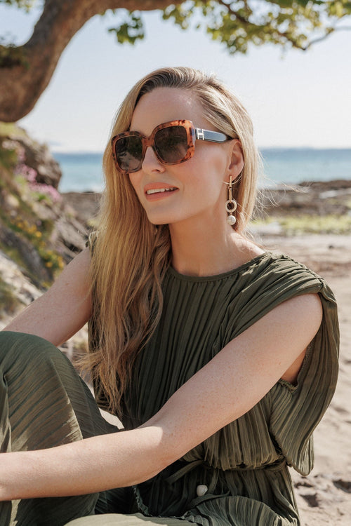 Tortoiseshell Square Frame Sunglasses