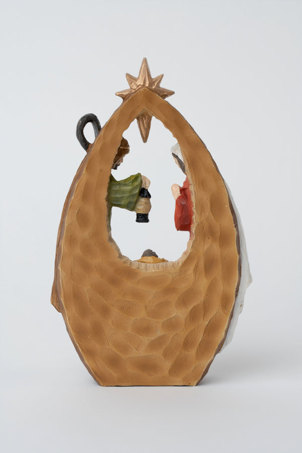 Carraig Donn Traditional Nativity Scene Under Star Christmas Ornament
