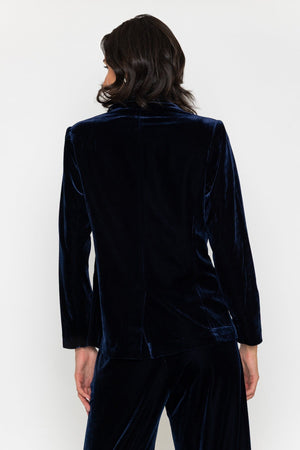Carraig Donn Velvet Blazer Navy