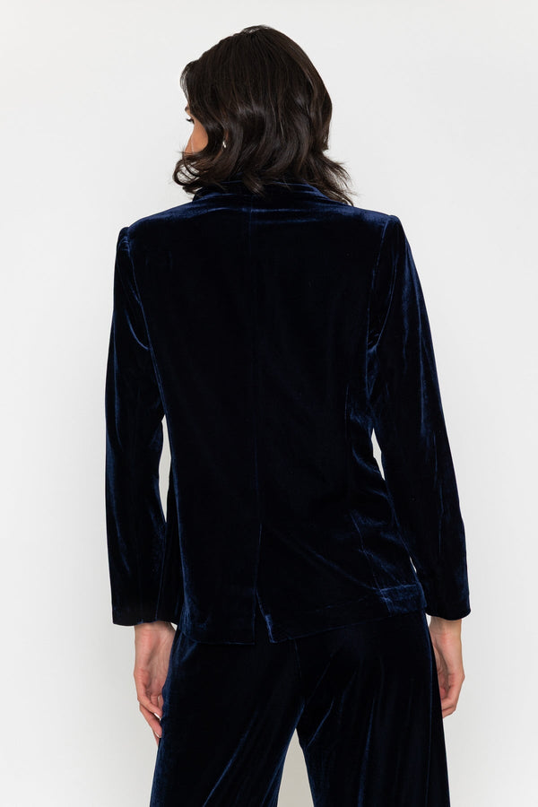 Carraig Donn Velvet Blazer Navy