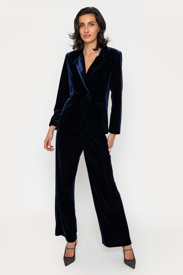 Carraig Donn Velvet Blazer Navy