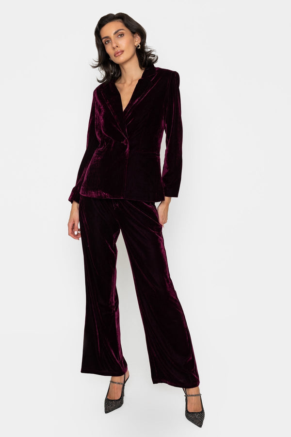 Carraig Donn Velvet Blazer Plum