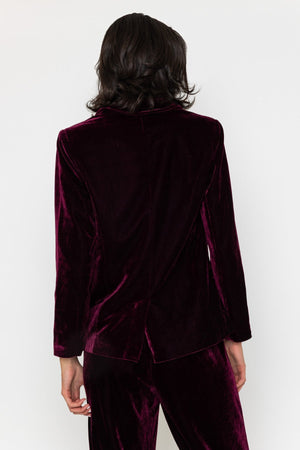 Carraig Donn Velvet Blazer Plum