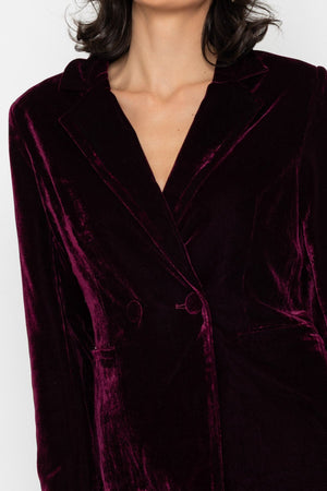 Carraig Donn Velvet Blazer Plum