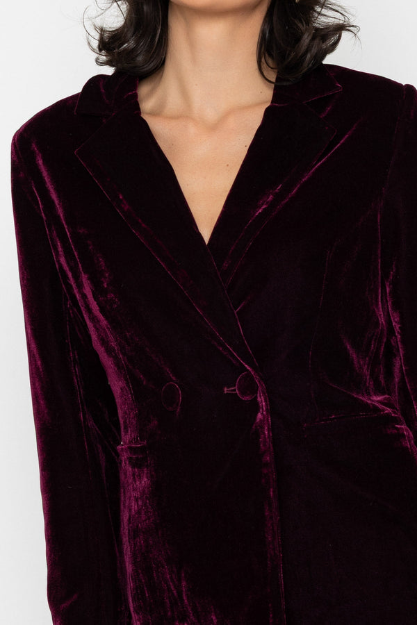 Carraig Donn Velvet Blazer Plum