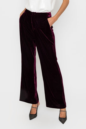 Carraig Donn Velvet Trouser Plum