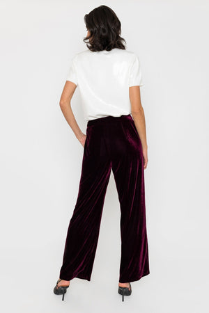 Carraig Donn Velvet Trouser Plum