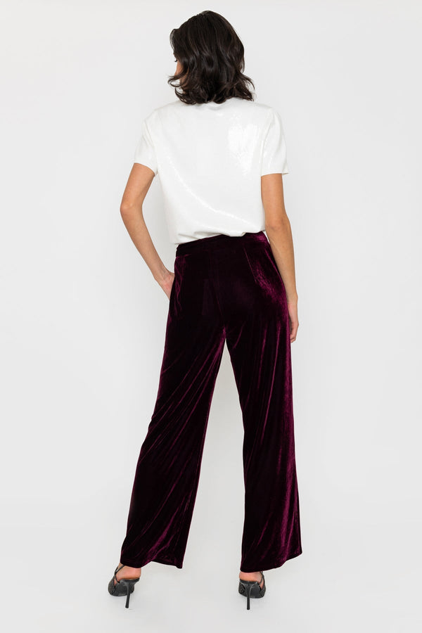 Carraig Donn Velvet Trouser Plum