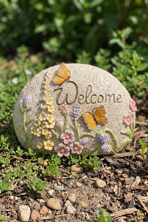 "Welcome" Decorative Garden Stone