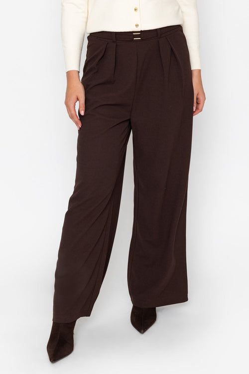 Carraig Donn Wide Leg Pull On Trousers Brown