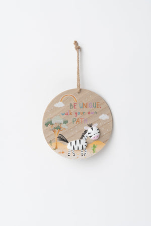 Carraig Donn Zebra Rounded Plaque Kids Decoration