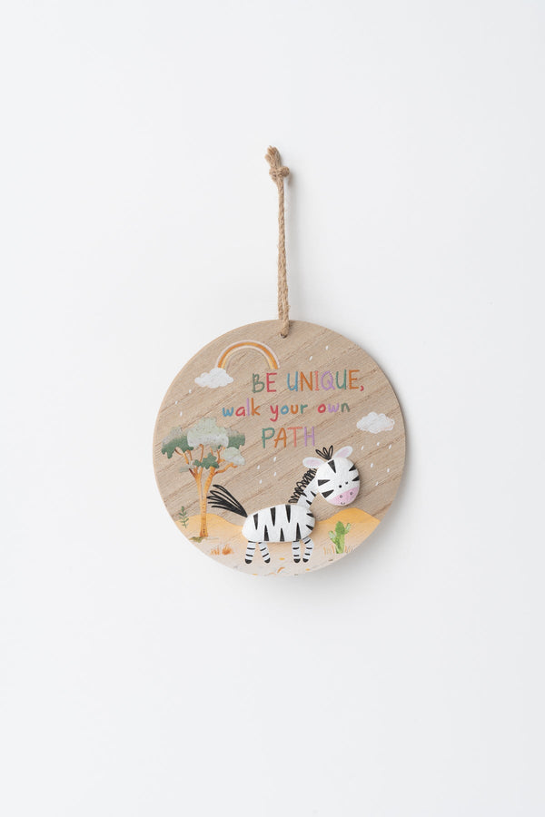 Carraig Donn Zebra Rounded Plaque Kids Decoration