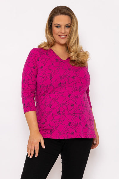 Carraig Donn Abstract Print Blouse in Pink
