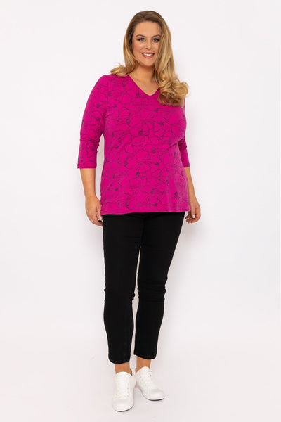 Carraig Donn Abstract Print Blouse in Pink