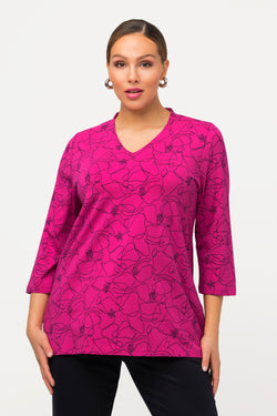 Carraig Donn Abstract Print Tee in Pink