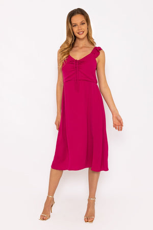 Adeline Pink Midi Dress