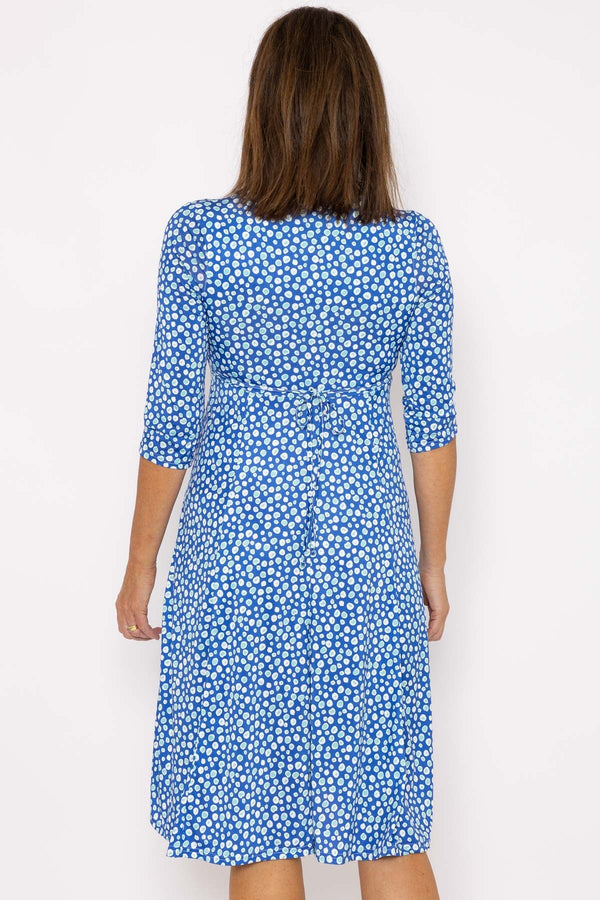 Carraig Donn Angelina Blue Print Dress
