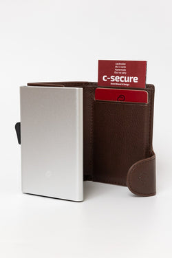 Carraig Donn Bank Cards Protector Wallet in Dark Brown
