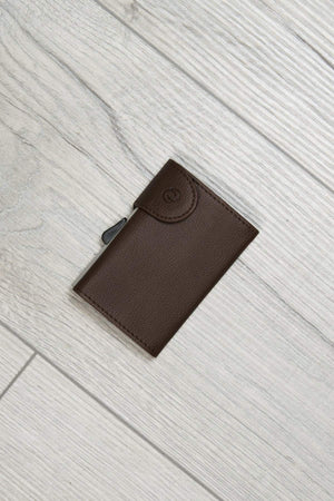 Carraig Donn Bank Cards Protector Wallet in Dark Brown