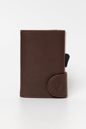 Carraig Donn Bank Cards Protector Wallet in Dark Brown