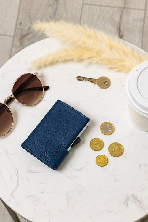 Bank Cards Protector Wallet in Navy Blue