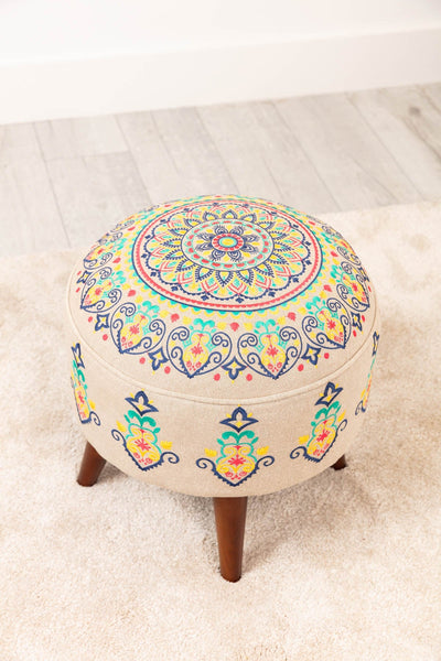 Carraig Donn Batik Embroidered Footstool