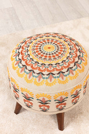 Carraig Donn Bazaar Embroidered Footstool