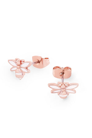 Bee Studs in Rose Gold