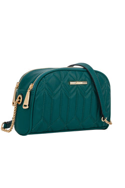 Carraig Donn Belinda Quilted Box Bag in Green