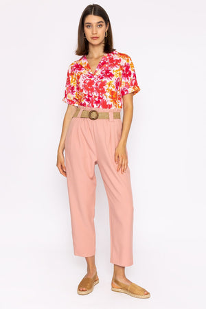 Belted Pants in Pink