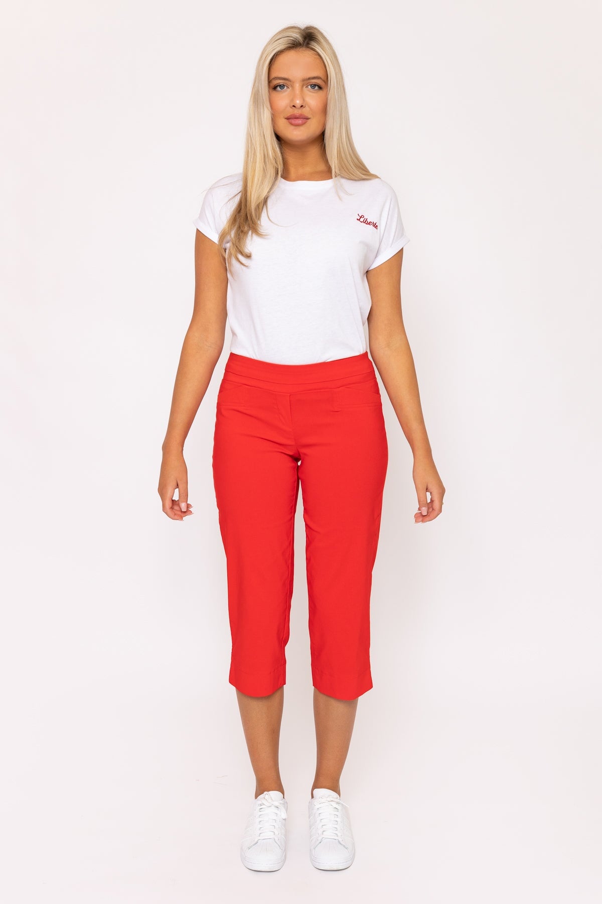 Red Kismis Capri Trousers