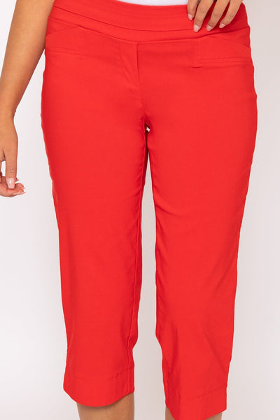 Carraig Donn Bengaline Crop Pants in Red