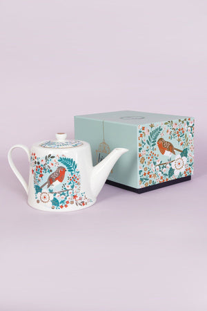 Birdy Robin & Blue Tit Teapot