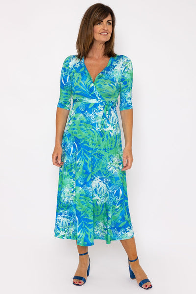 Carraig Donn Blue Print Maxi Dress