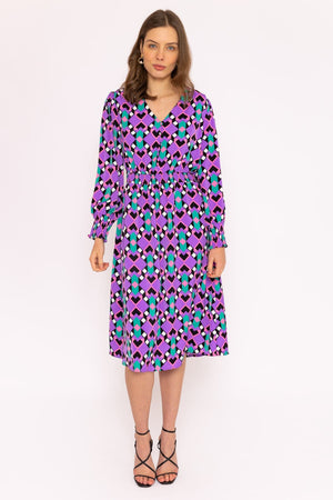 Brioni Midi Dress in Lilac Print