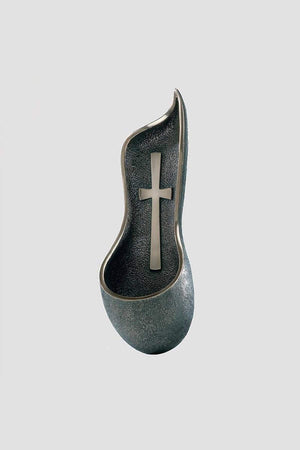 Bronze Cross Holy Water Font