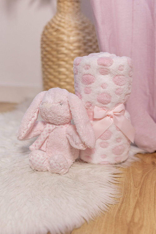 Pink Bunny & Blanket Gift Set