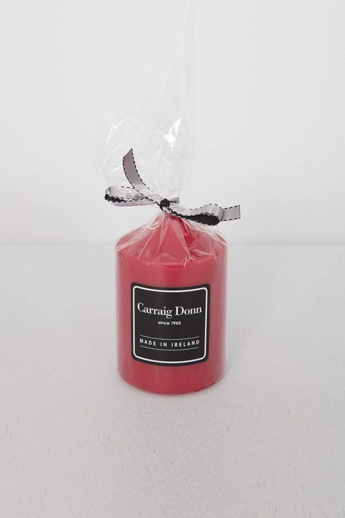 Carraig Donn Red Pillar Candle 110 x 76mm