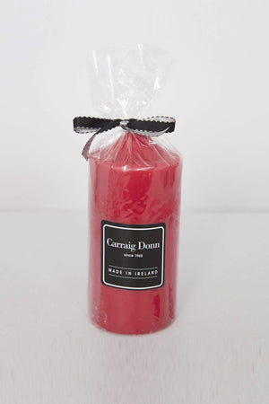 Carraig Donn Carraig Donn Pillar Candle 160 x 76mm in Claret
