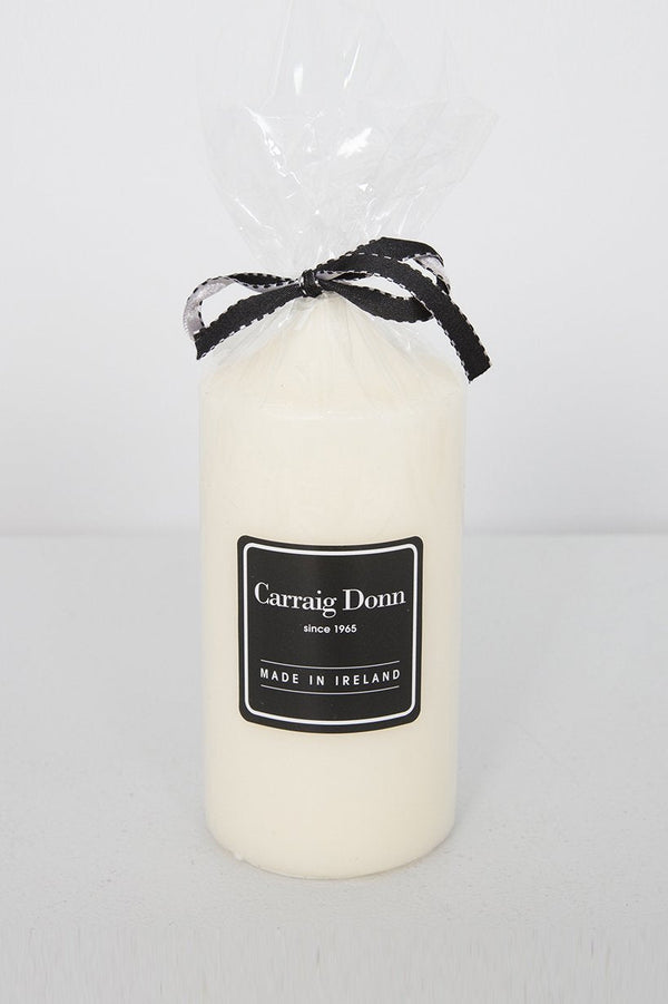 Carraig Donn Carraig Donn Pillar Candle 160 x 76mm in Ivory