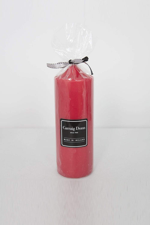 Carraig Donn Red Pillar Candle 210 x 76mm